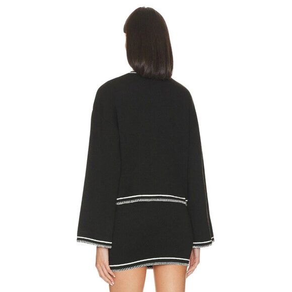 SNDYS Daphne Cardigan in Black Medium New Womens Knit Sweater Jacket - Picture 2 of 14